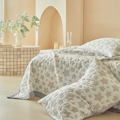 Wende-Quilt-Set mit neutralem Sternenmuster - image 16