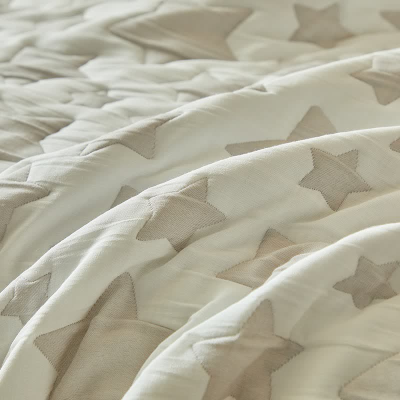 Wende-Quilt-Set mit neutralem Sternenmuster - image 18