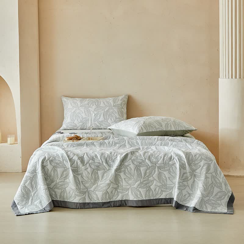 Quilt-Set mit botanischem Blattmuster - image 1