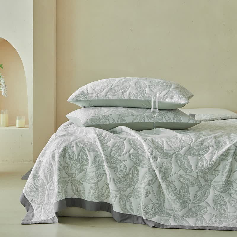 Quilt-Set mit botanischem Blattmuster - image 7