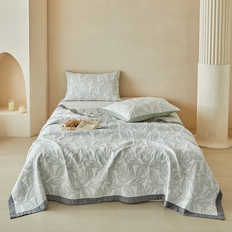 Quilt-Set mit botanischem Blattmuster - image 2