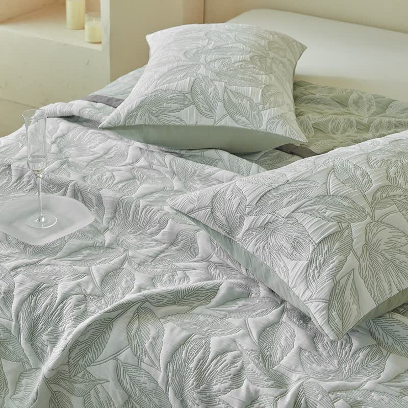 Quilt-Set mit botanischem Blattmuster - image 18