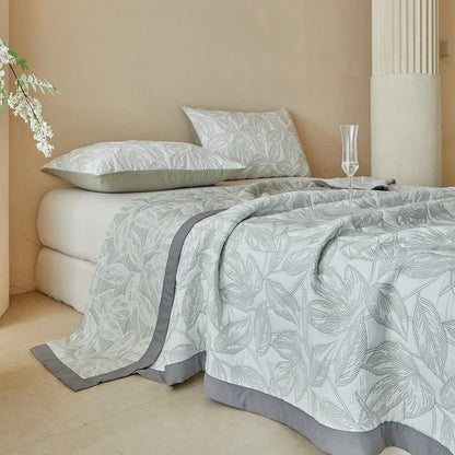 Quilt-Set mit botanischem Blattmuster - image 11