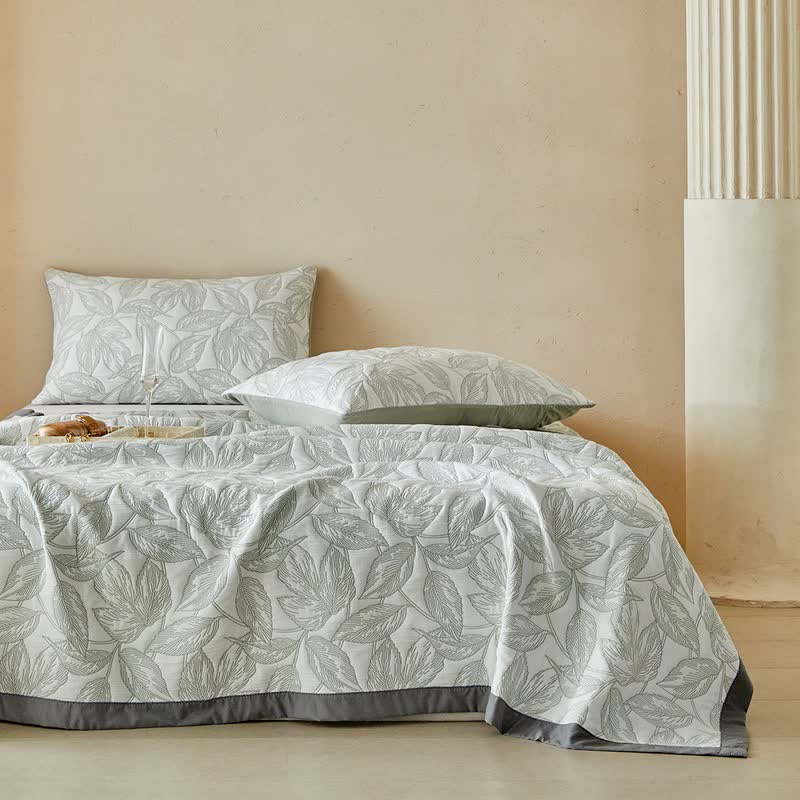 Quilt-Set mit botanischem Blattmuster - image 5
