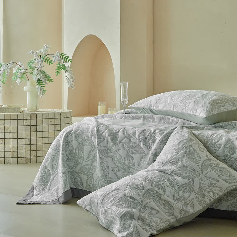Quilt-Set mit botanischem Blattmuster - image 15