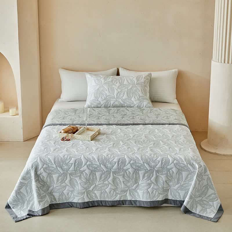 Quilt-Set mit botanischem Blattmuster - image 3