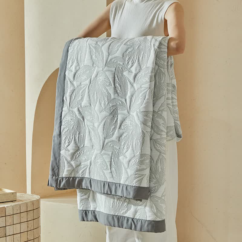 Quilt-Set mit botanischem Blattmuster - image 12