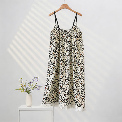 Hauskleid mit Leopardenmuster und Quasten - image 2