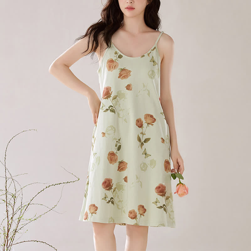 Elegantes ärmelloses Nachtkleid in Rosenform - image 5