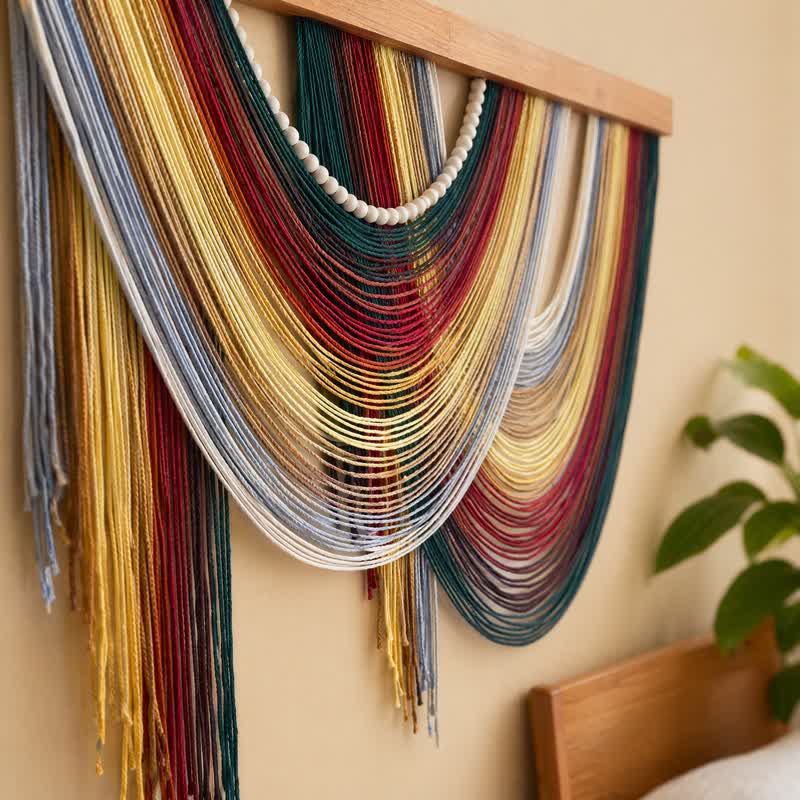Wandbehang aus Baumwolle mit Perlen im Boho-Stil - image 4