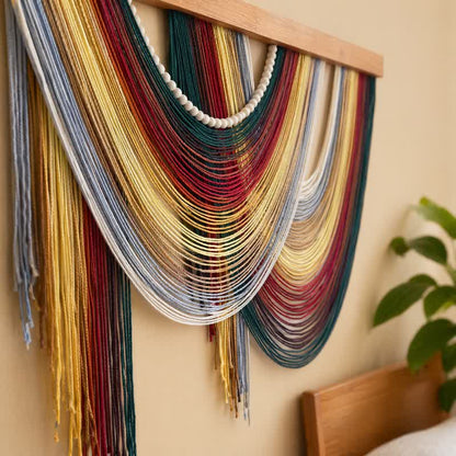 Wandbehang aus Baumwolle mit Perlen im Boho-Stil - image 4