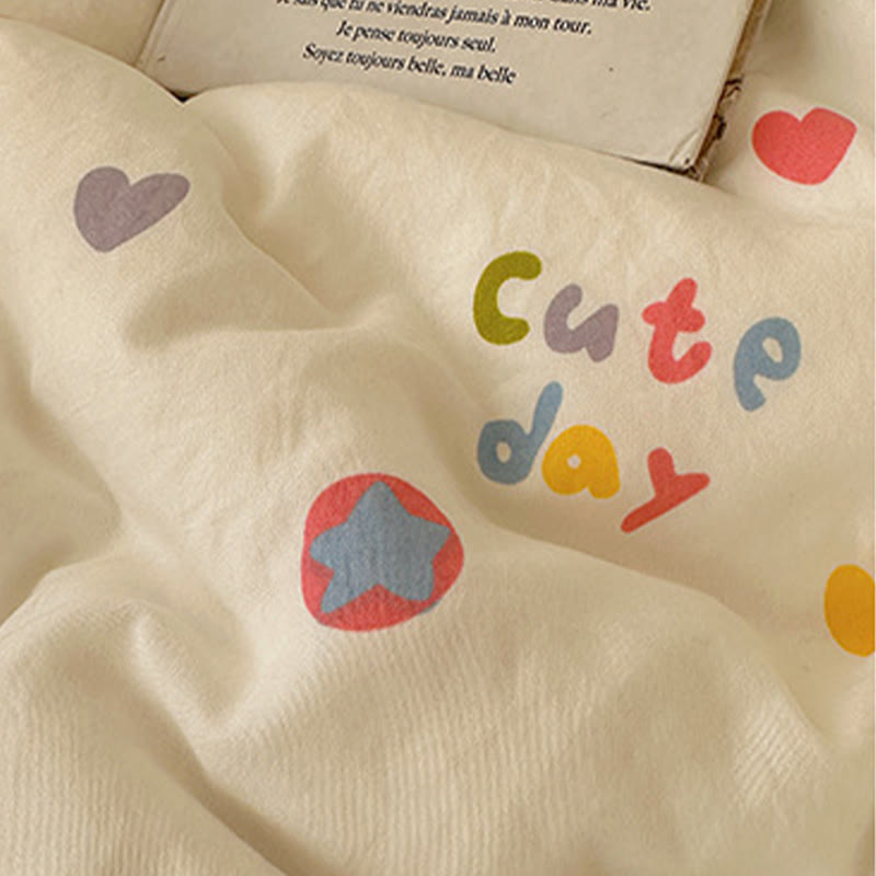 Bettwäsche-Set „Regenbogenherzen“ mit weicher Oberfläche - image 3