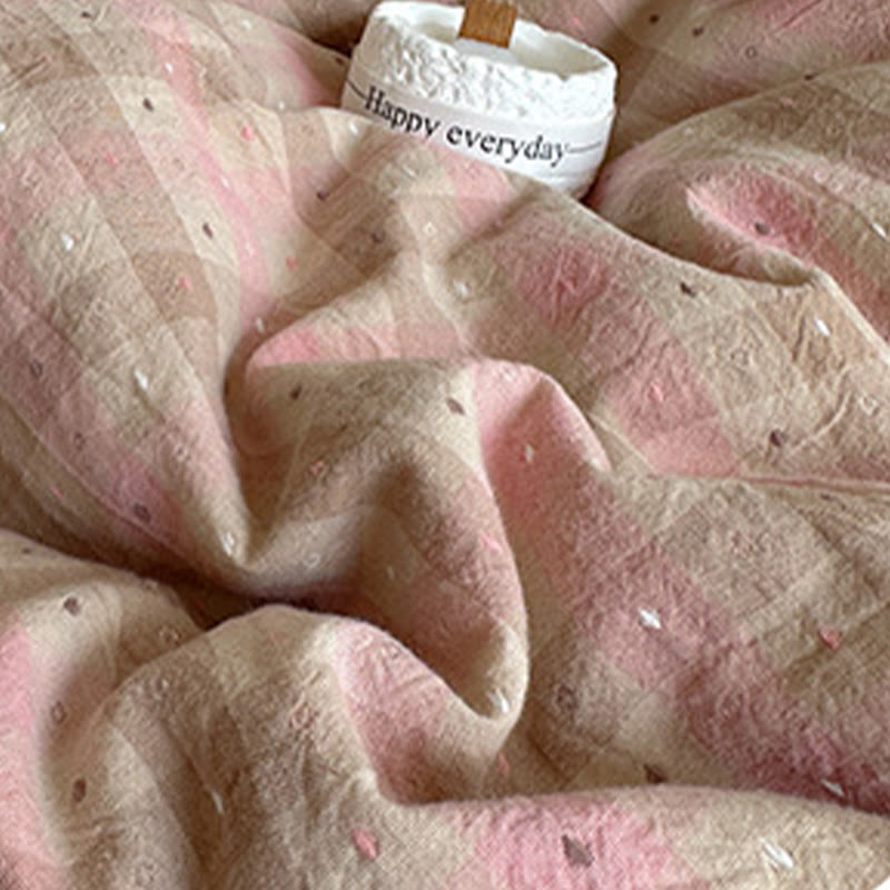 Bettwäsche-Set aus Baumwolle in zartem Rosa mit Vichy-Karo - image 2