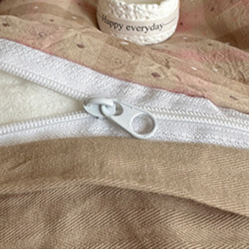 Bettwäsche-Set aus Baumwolle in zartem Rosa mit Vichy-Karo - image 4
