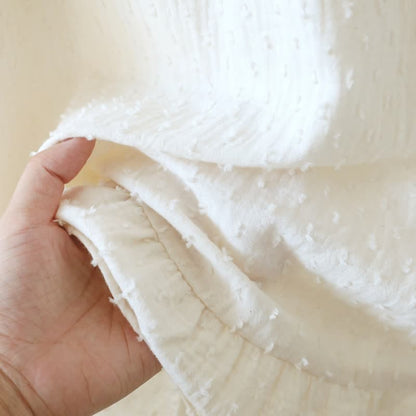 Ärmelloses Loungekleid aus weißem, strukturiertem Baumwollstoff - image 10