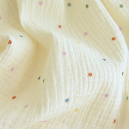 Loungekleid aus Baumwollgaze mit Regenbogenpunkten - image 8
