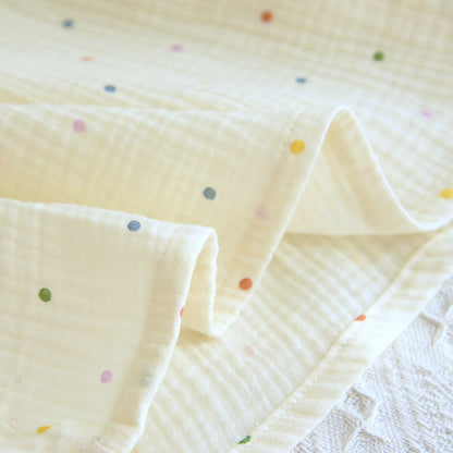Loungekleid aus Baumwollgaze mit Regenbogenpunkten - image 9