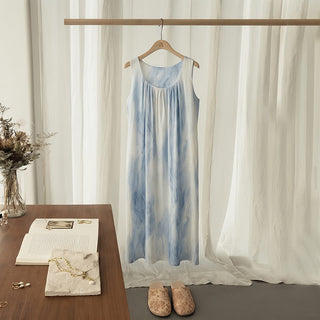 Hellblaues ärmelloses, wattiertes Loungekleid - Blau - 3XL - image 0