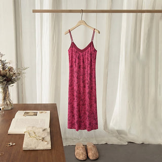 Hauskleid aus Baumwolle mit Rosenranken und Blumenmuster - Rosa - 2XL - image 0