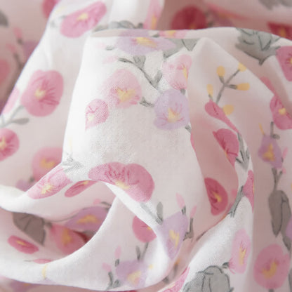 Nachtkleid aus Baumwolle in pastoralem Rosa mit Blumenmuster - image 8