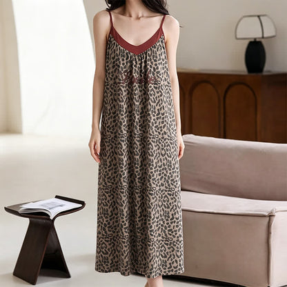 Nachtkleid aus Baumwolle mit Leopardenmuster - image 3