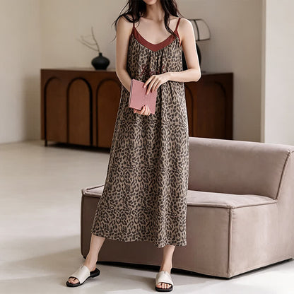 Nachtkleid aus Baumwolle mit Leopardenmuster - image 2