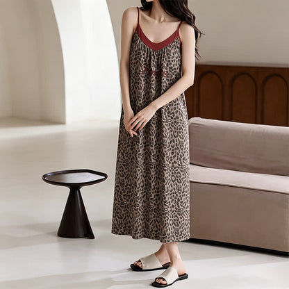 Nachtkleid aus Baumwolle mit Leopardenmuster - image 4