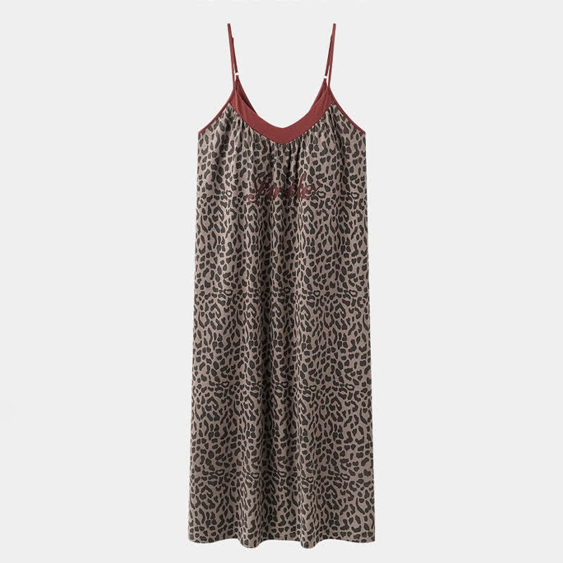 Nachtkleid aus Baumwolle mit Leopardenmuster - image 8