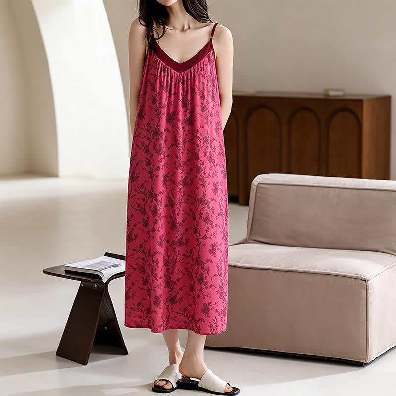 Hauskleid aus Baumwolle mit Rosenranken und Blumenmuster - image 2