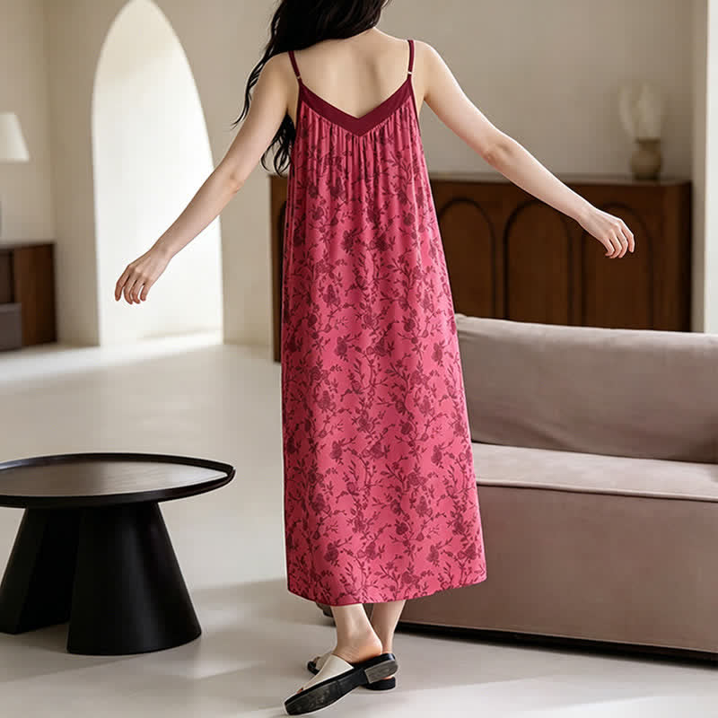Hauskleid aus Baumwolle mit Rosenranken und Blumenmuster - image 3
