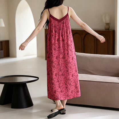 Hauskleid aus Baumwolle mit Rosenranken und Blumenmuster - image 3