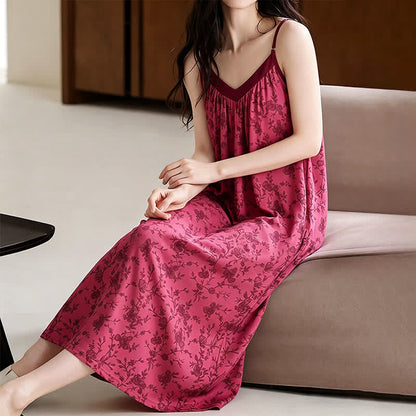 Hauskleid aus Baumwolle mit Rosenranken und Blumenmuster - image 1