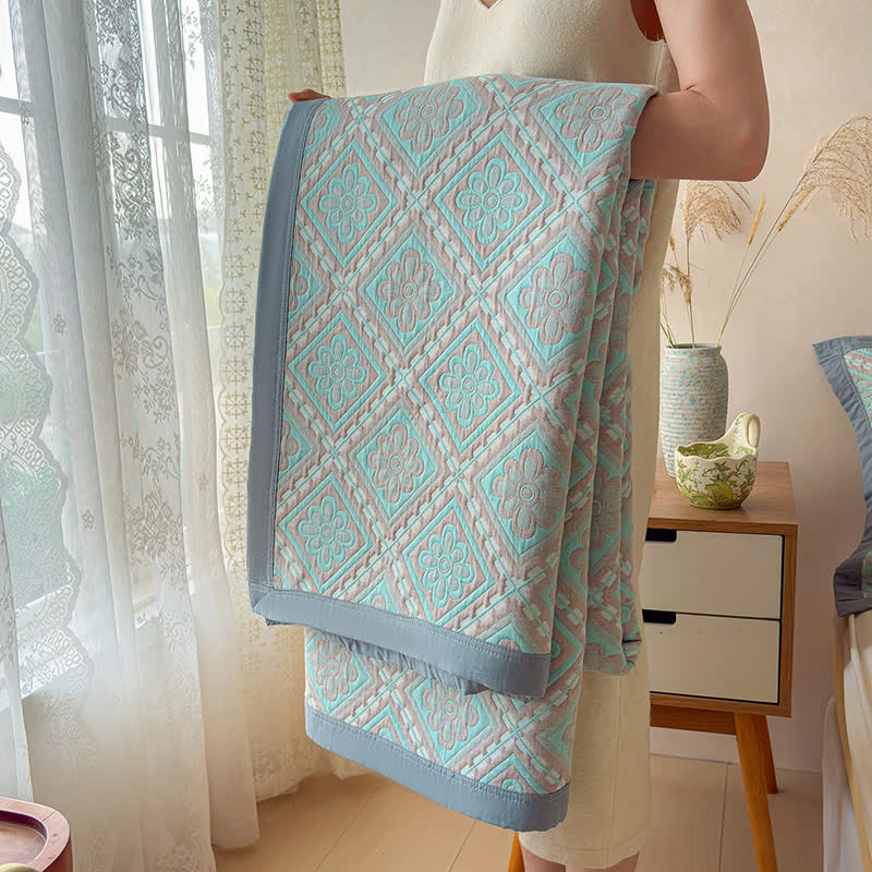 3-lagige Tagesdecke aus Baumwollgaze-Jacquard - image 9