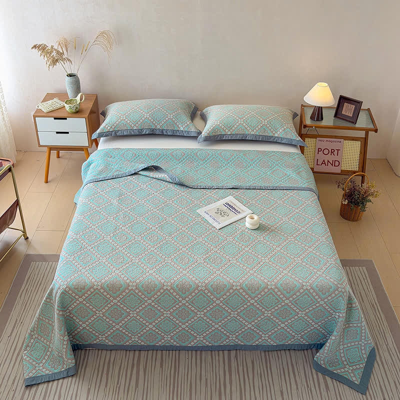 3-lagige Tagesdecke aus Baumwollgaze-Jacquard - image 3