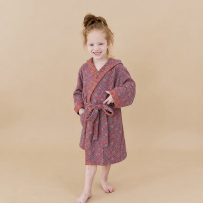 Vintage-Kimono aus Baumwolle für Kinder mit geometrischem Muster - image 2