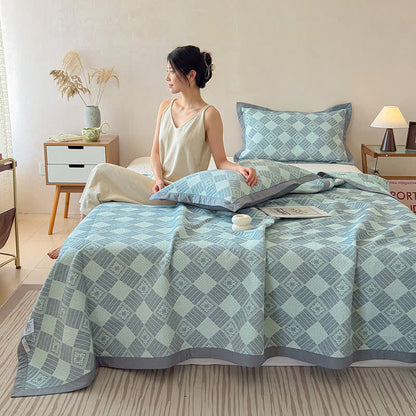 Wendbare 3-lagige geometrische Jacquard-Decke - image 2