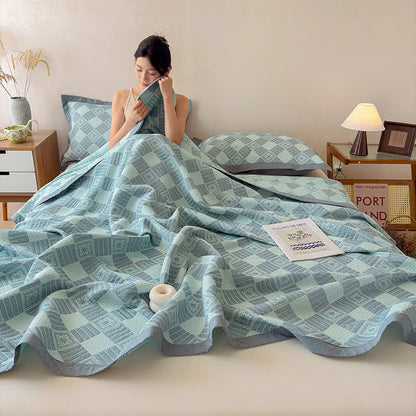 Wendbare 3-lagige geometrische Jacquard-Decke - image 5