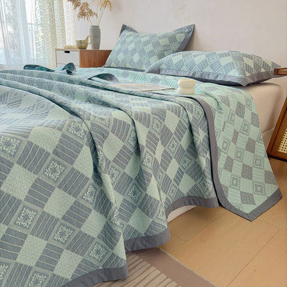 Wendbare 3-lagige geometrische Jacquard-Decke - image 9