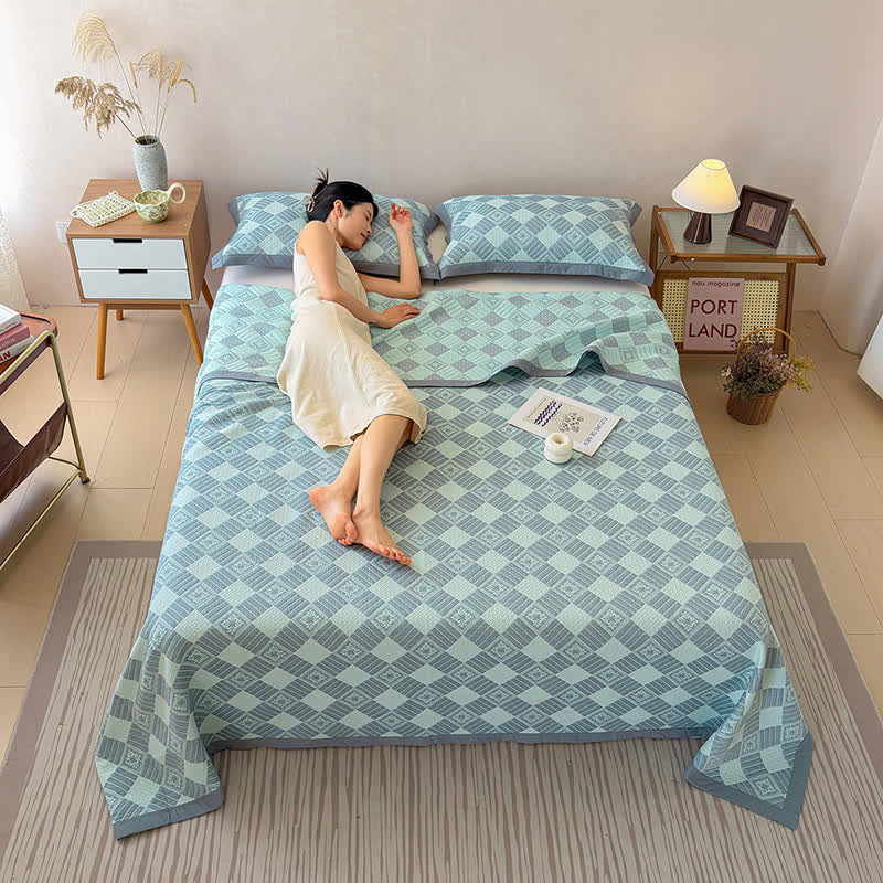 Wendbare 3-lagige geometrische Jacquard-Decke - image 8