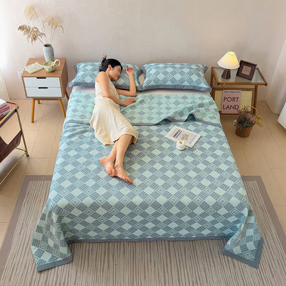 Wendbare 3-lagige geometrische Jacquard-Decke - image 8