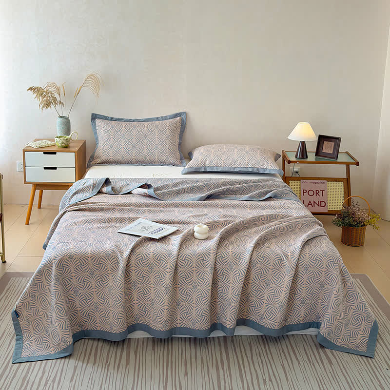 Wendbare Jacquard-Decke mit drei Lagen und geometrischem Muster - image 3