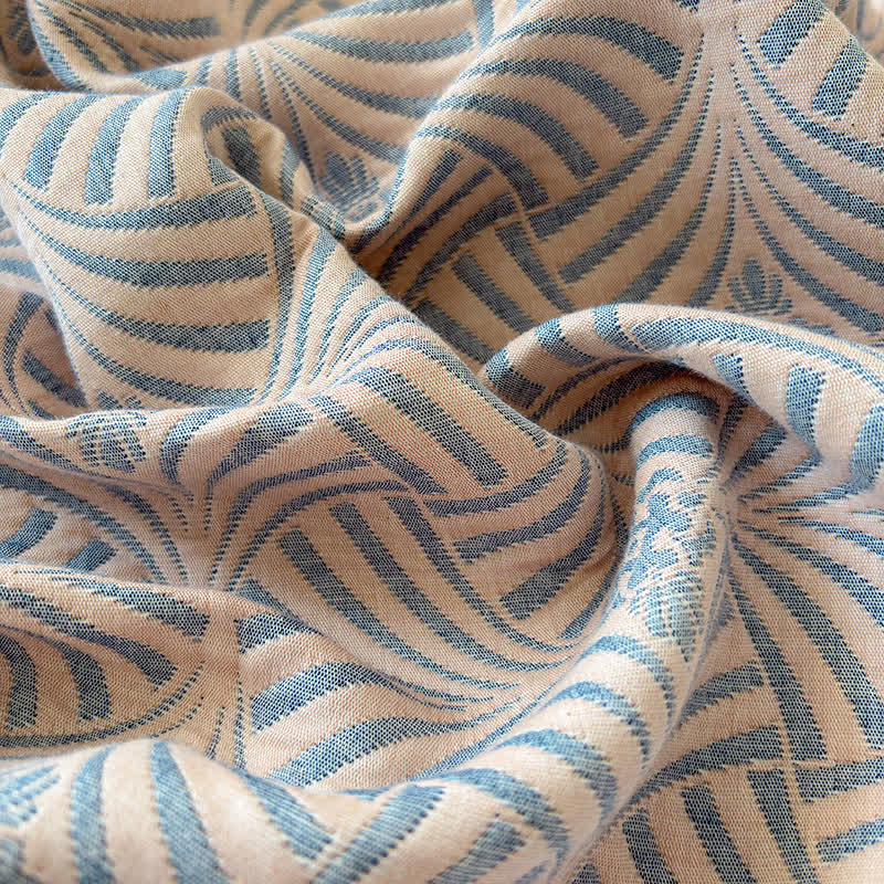Wendbare Jacquard-Decke mit drei Lagen und geometrischem Muster - image 12