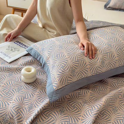 Wendbare Jacquard-Decke mit drei Lagen und geometrischem Muster - image 11