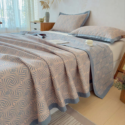 Wendbare Jacquard-Decke mit drei Lagen und geometrischem Muster - image 5