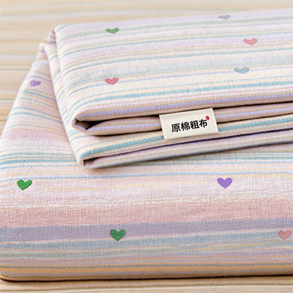 Weiches Bettwäsche-Set mit pastellfarbenen Regenbogenstreifen - image 2