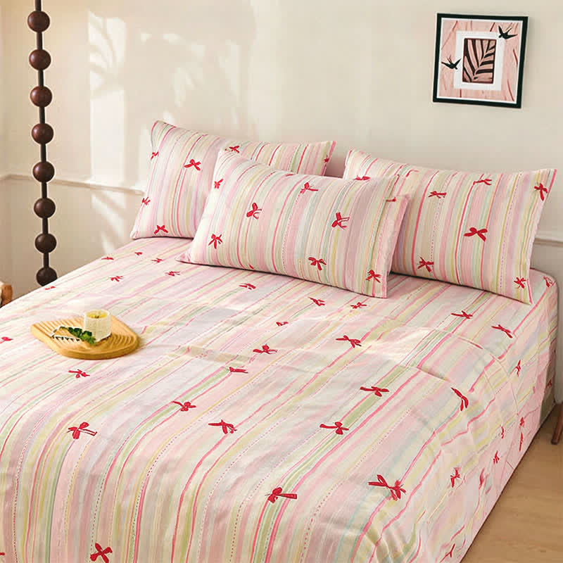 Bettwäsche-Set „Sweet Blush Bow Jacquard“ - image 1