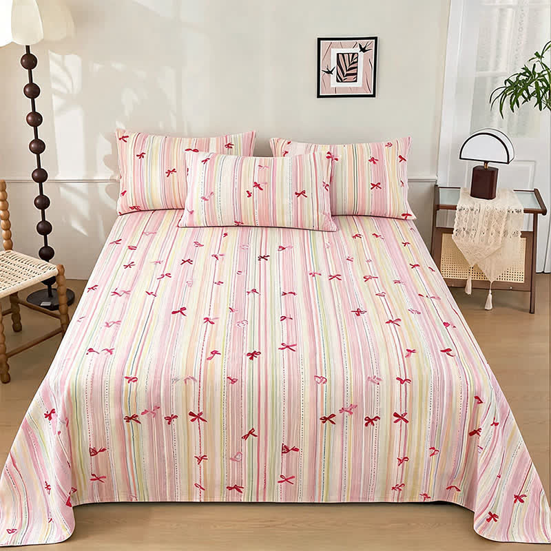 Bettwäsche-Set „Sweet Blush Bow Jacquard“ - Rosa - Bettwäsche-Set - König - image 0
