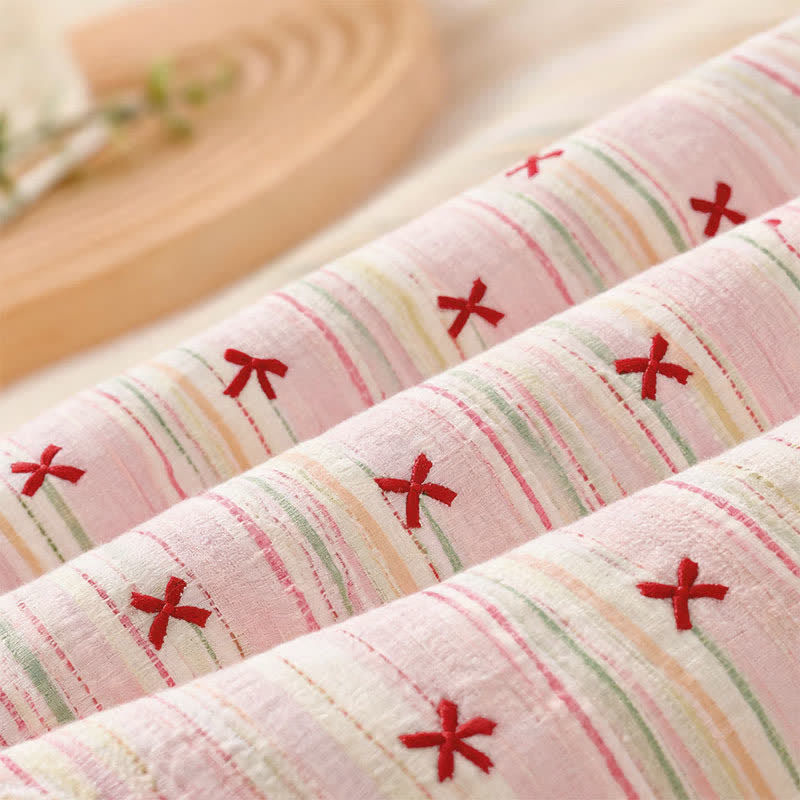 Bettwäsche-Set „Sweet Blush Bow Jacquard“ - image 3