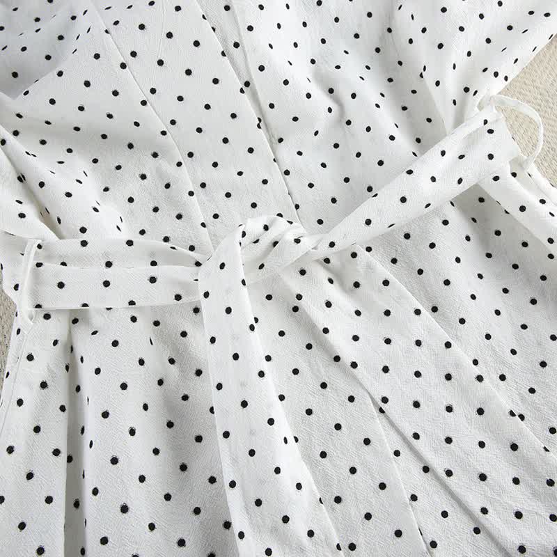 Kimono-Pyjama-Set aus Baumwolle mit Polka-Dots - image 5