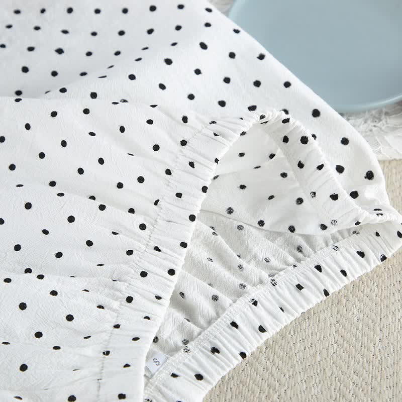 Kimono-Pyjama-Set aus Baumwolle mit Polka-Dots - image 8